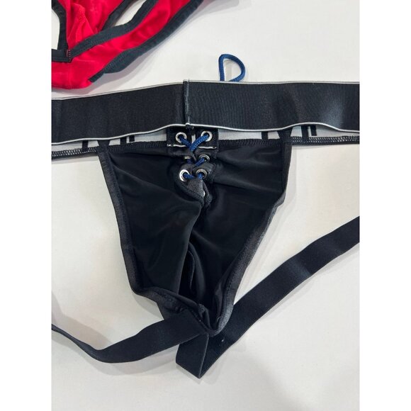 Men’s lace up jock with Red Addicted - Picture 7 of 7